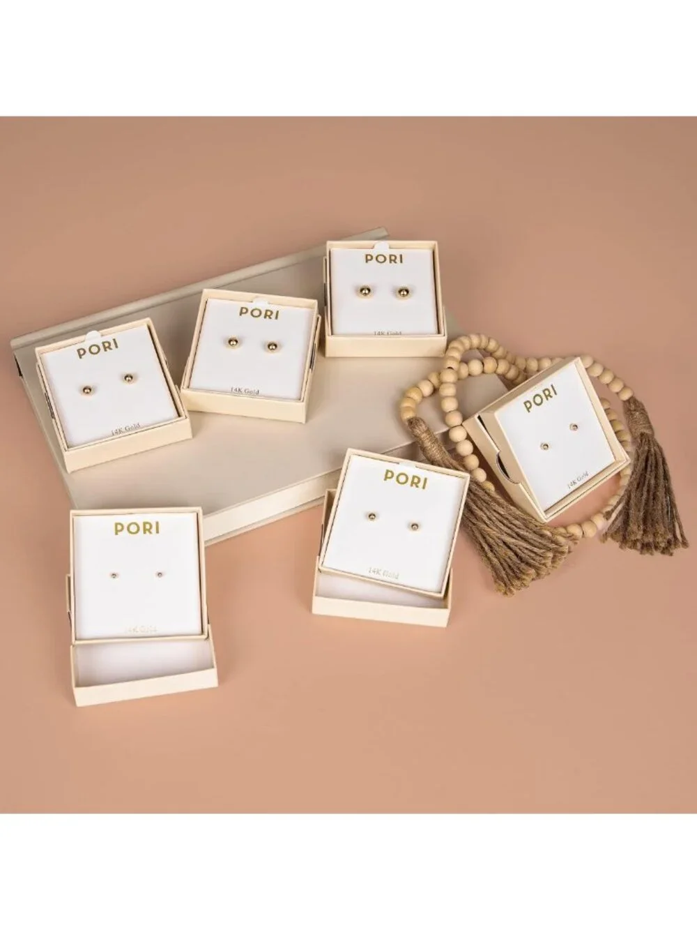 Premium 14K Gold Ball Stud Earrings - Yellow, Rose & White Gold Options